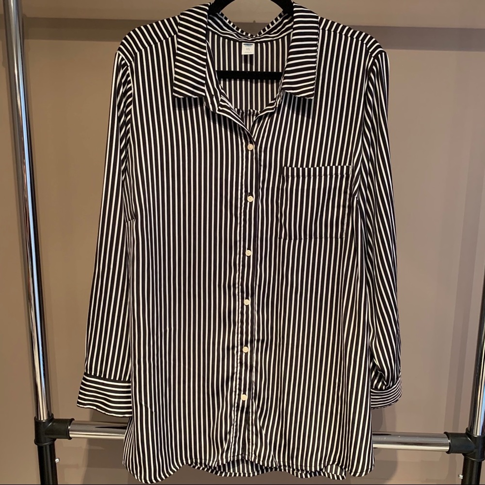Old Navy Pinstriped Blouse - Size XXL